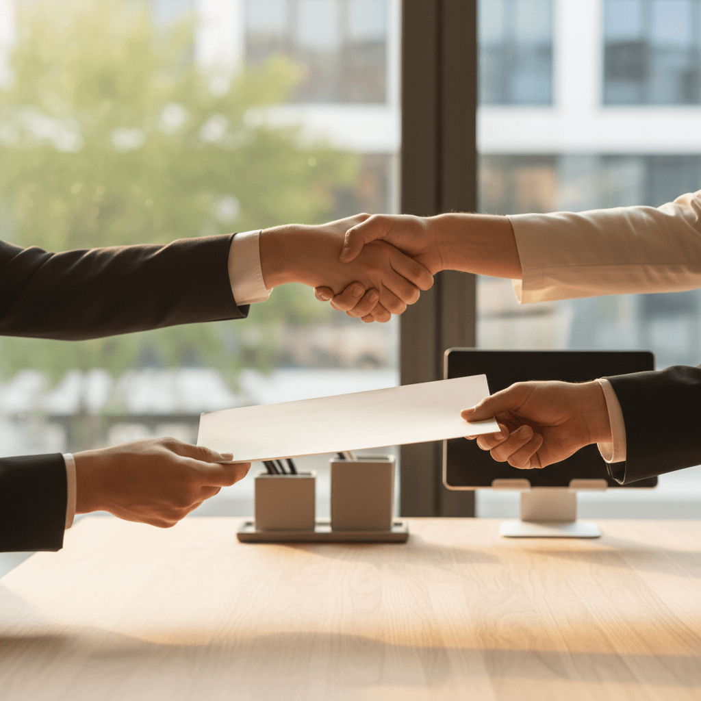 Business handshake establishing a web development partnership