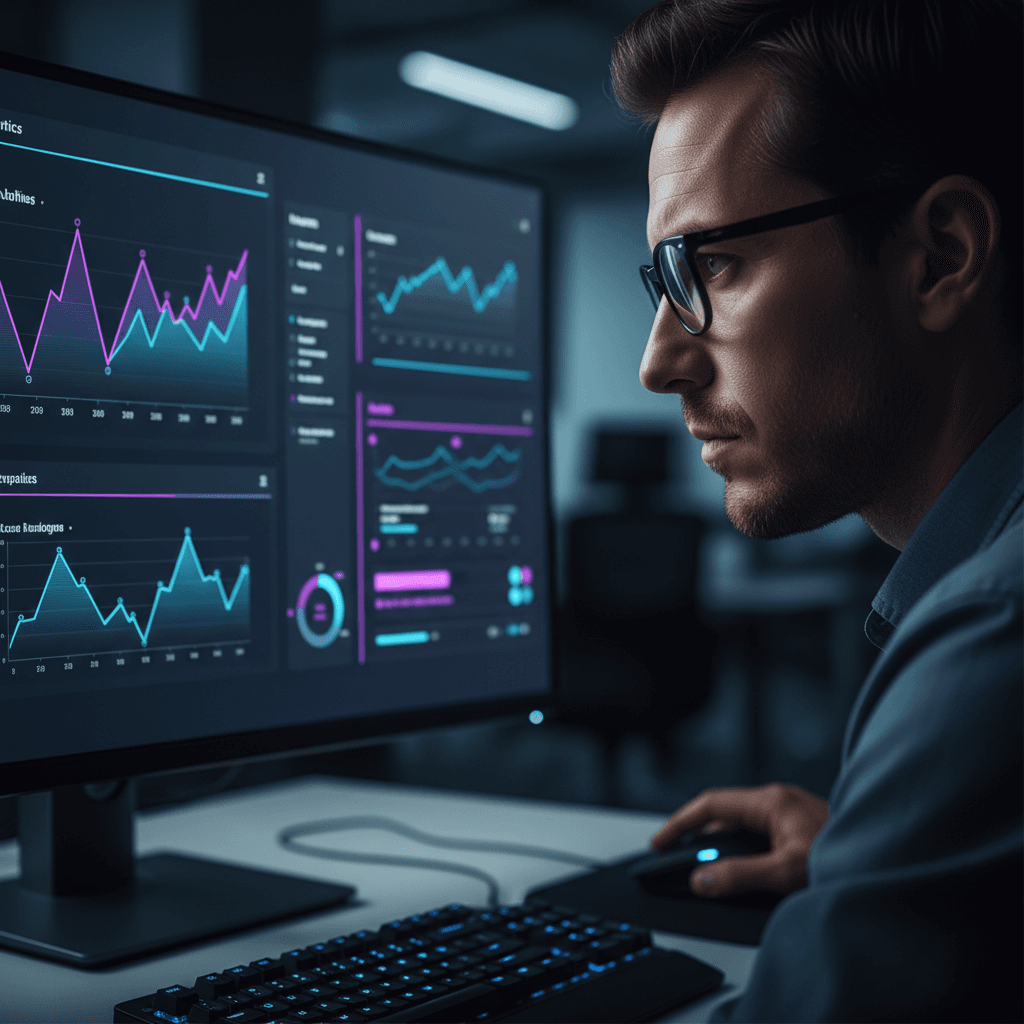 Website analytics dashboard showing conversion metrics