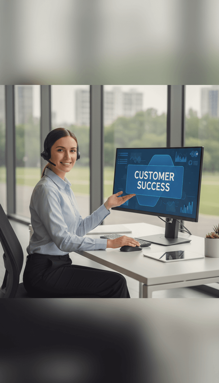 Web professional providing customer support via video call