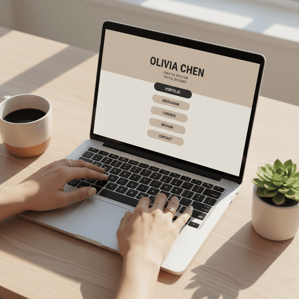 Professional website design on a laptop screen